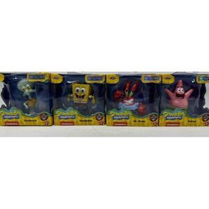 NIB FULL SET OF 4 SPONGEBOB SQUAREPANTS 2.5" DIECAST MINI METALFIGS JADA TOYS